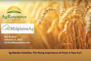 AGRESOURCE: “AG MARKET VOLATILITY; THE RISING IMPORTANCE OF FOOD; A NEW ERA?”